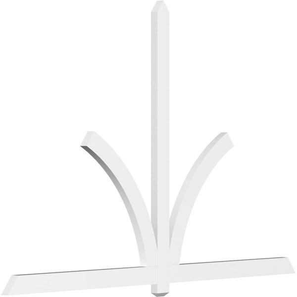 Ekena Millwork Redmond Architectural Grade PVC Gable Bracket, 96"W x 64"H x 2"D x 4"F, 16/12 Pitch GBP096X64X0204RED00 - main
